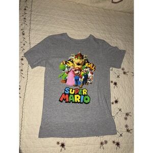 Nintendo Super Mario T-Shirt‎ Mens XL Gray Excellent Graphic Group Characters